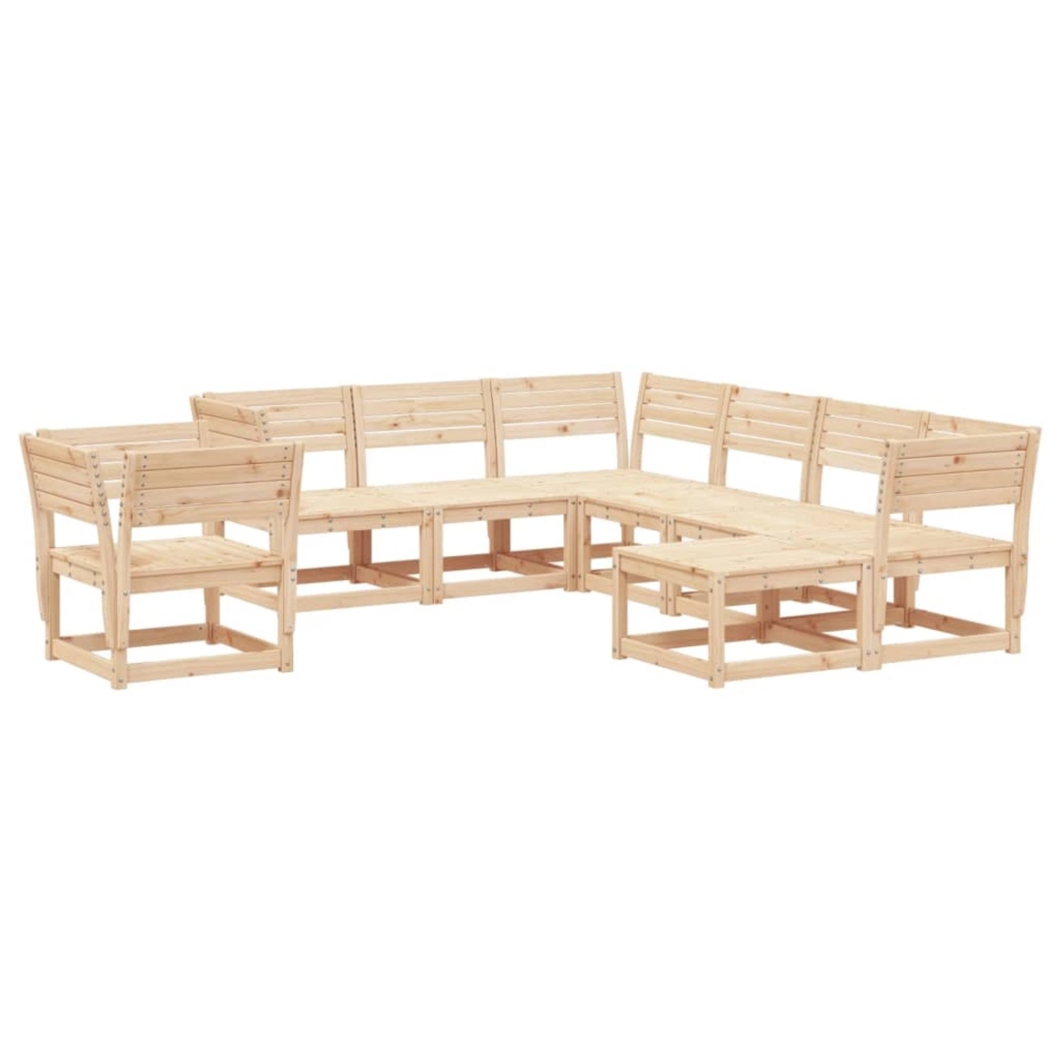 vidaXL 8-tlg Garten-Lounge-Set Massivholz Kiefer Modell 60 günstig online kaufen