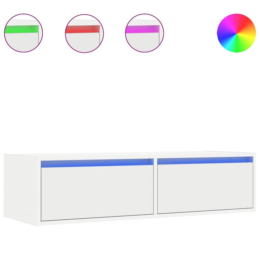 vidaXL TV-Schrank TV-Schrank mit LED-Leuchten Weiß günstig online kaufen