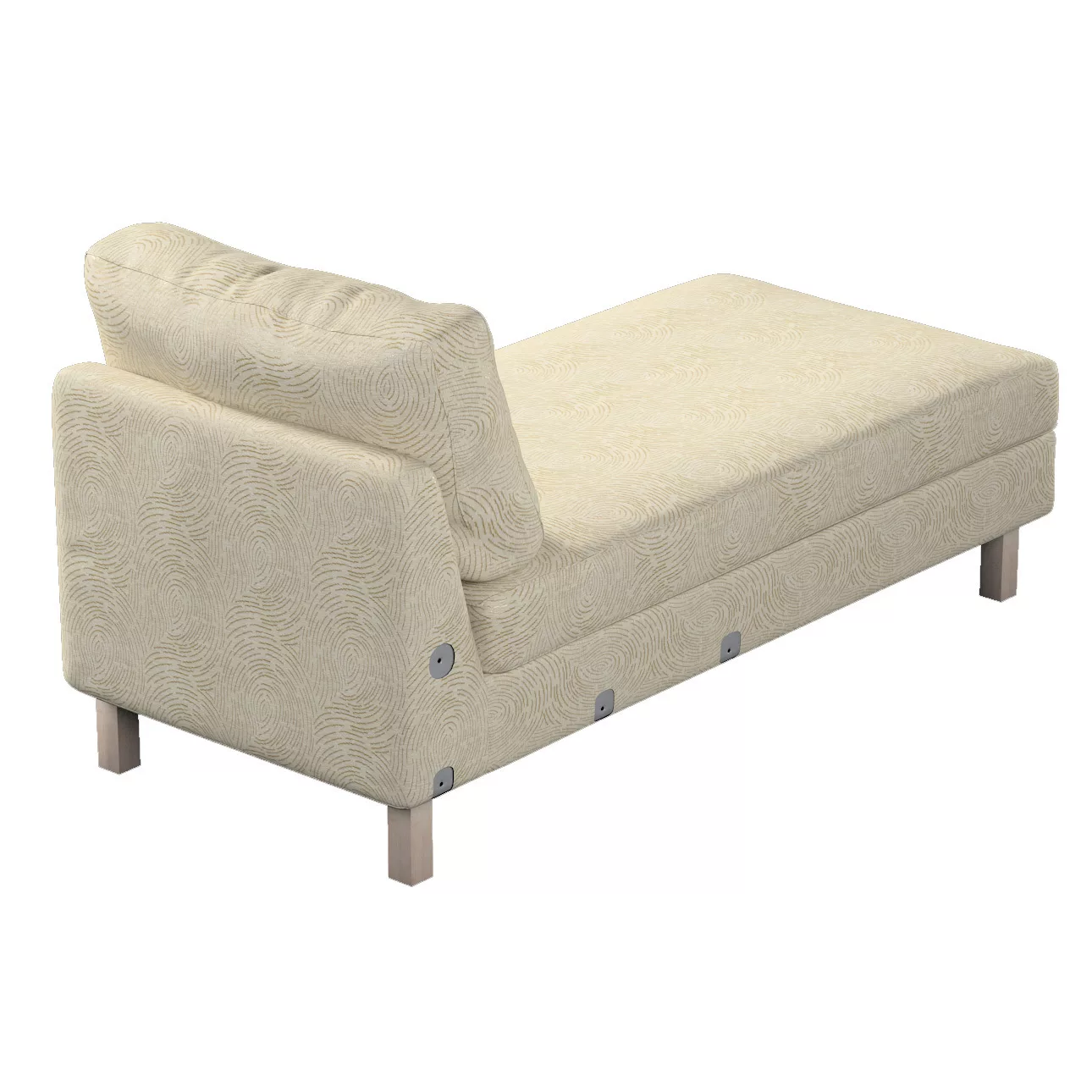 Bezug für Karlstad Recamiere Zustellsofa, kurz, beige-golden, Bezug für Kar günstig online kaufen