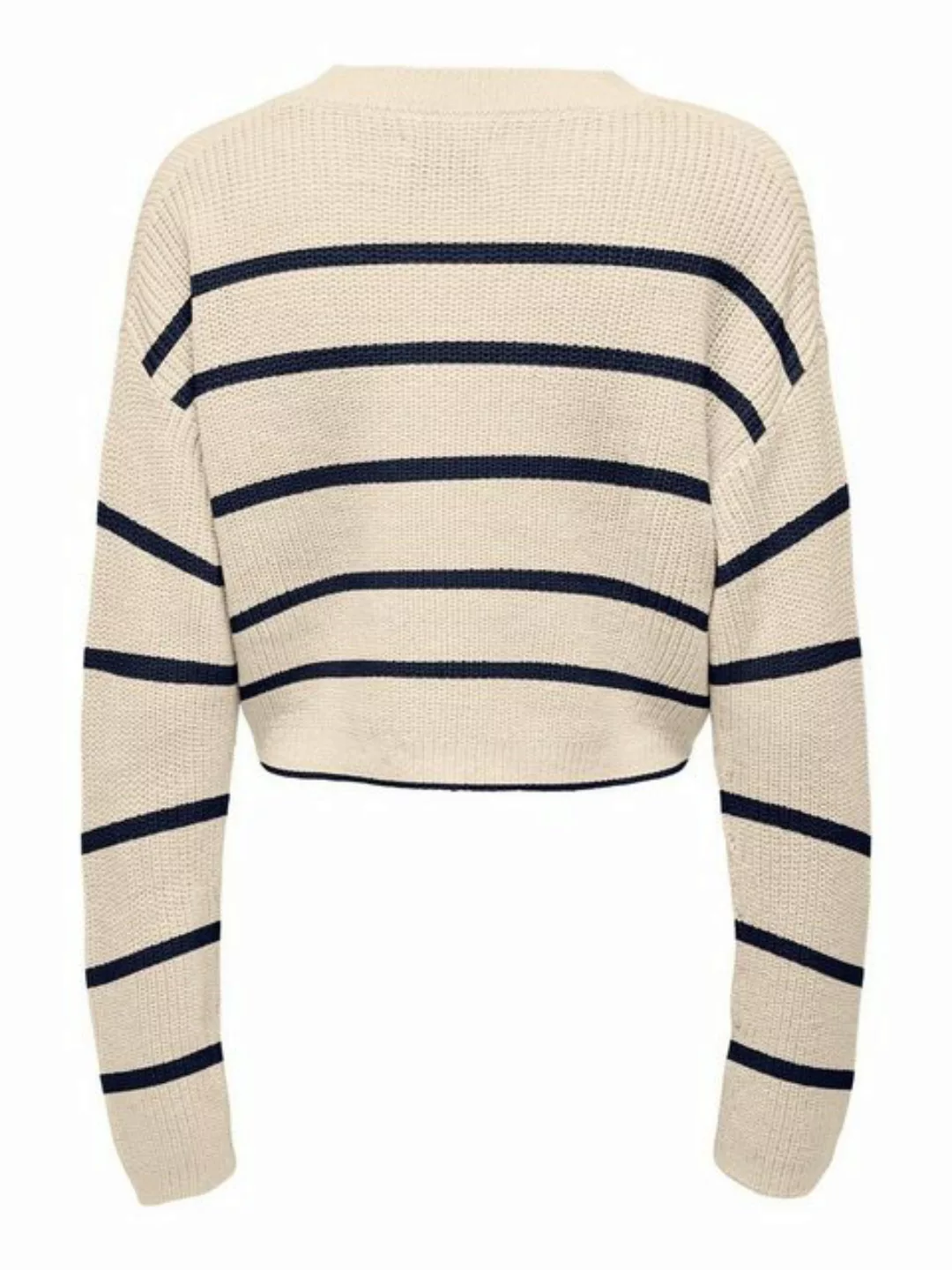 ONLY Strickpullover Cropped Rippstrick Pullover Kurzer Langarm Sweater ONLM günstig online kaufen