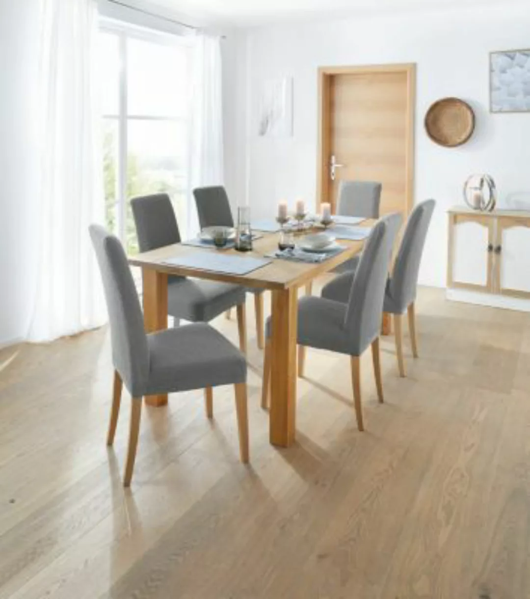 HOME Living Stuhlbezug Elegance Sitzauflagen grau günstig online kaufen