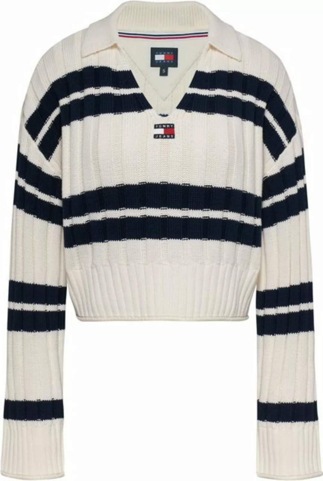 Tommy Jeans Strickpullover mit Front-Logoprägung günstig online kaufen