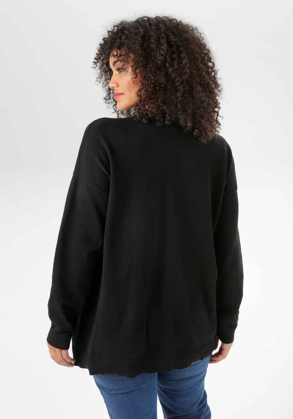 Aniston PLUS Weihnachtspullover, mit Rentier-Motiv - NEUE KOLLEKTION günstig online kaufen