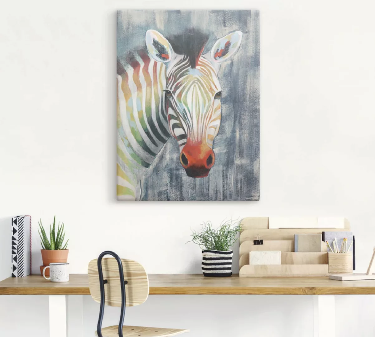 Artland Wandbild "Prisma Zebra I", Wildtiere, (1 St.), als Alubild, Outdoor günstig online kaufen