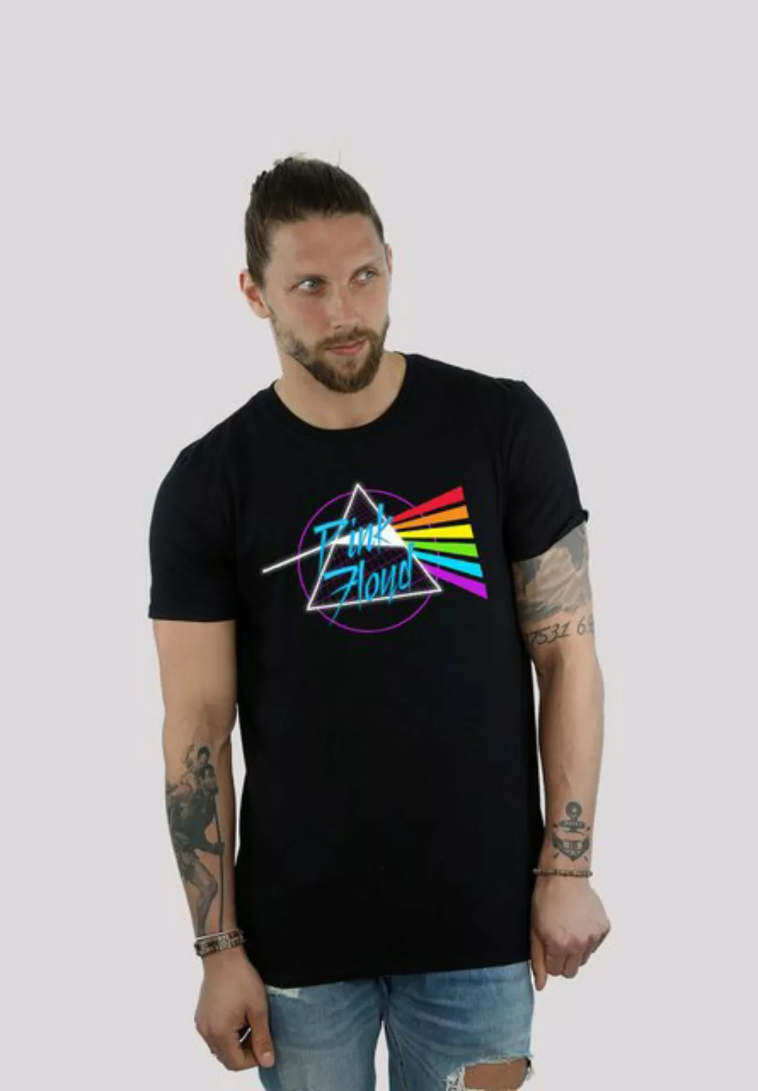 F4NT4STIC T-Shirt Pink Floyd Neon Dark Side Print günstig online kaufen