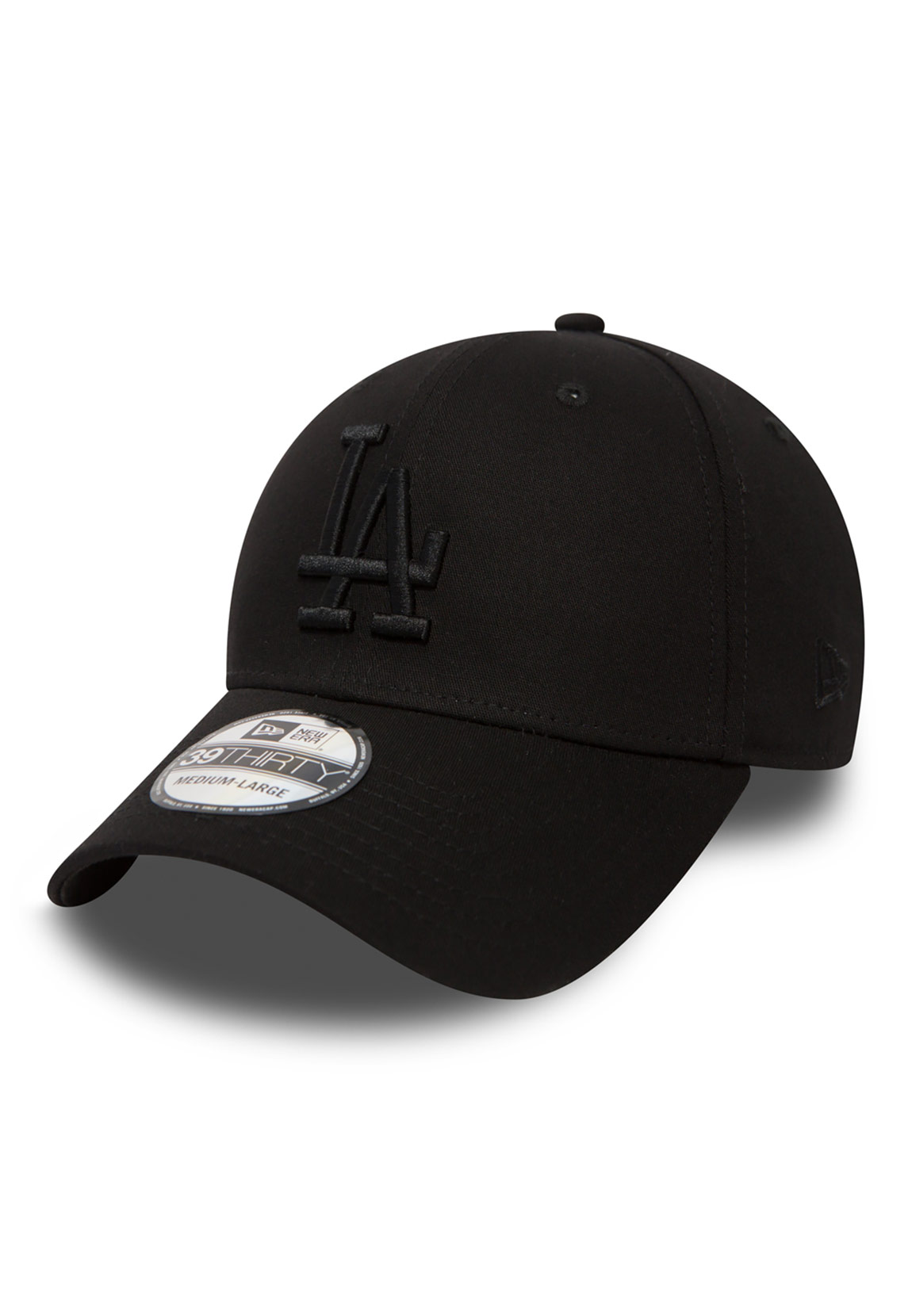 New Era League Essential 39Thirty Cap LA DODGERS Schwarz Schwarz günstig online kaufen