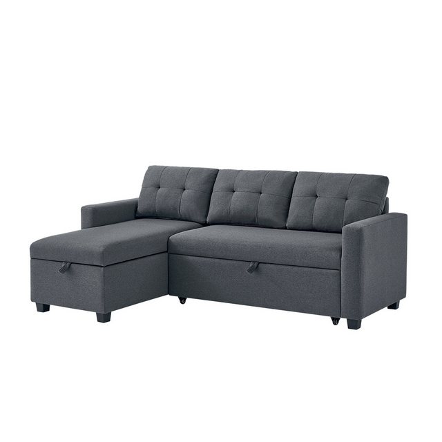 VitaliSpa® Ecksofa Campina, Grau, 226 x 163 cm mit Schlaffunktion günstig online kaufen