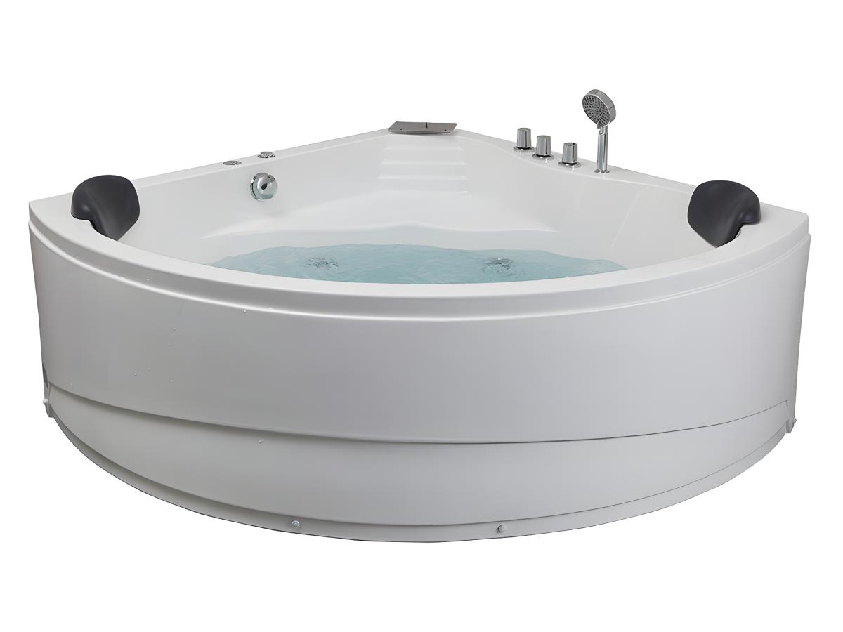 Whirlpool Eckwanne - 2 Personen - 350 L - 150 x 150 x 60 cm - AGLENA günstig online kaufen
