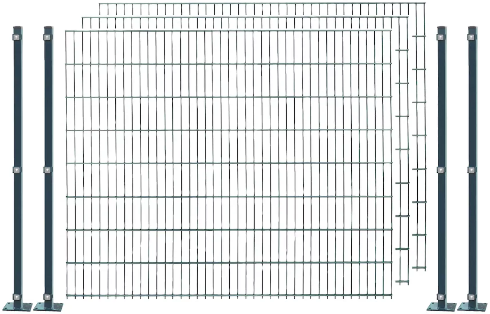 Arvotec Doppelstabmattenzaun "EASY 163 zum Aufschrauben", Zaunhöhe 163 cm, günstig online kaufen