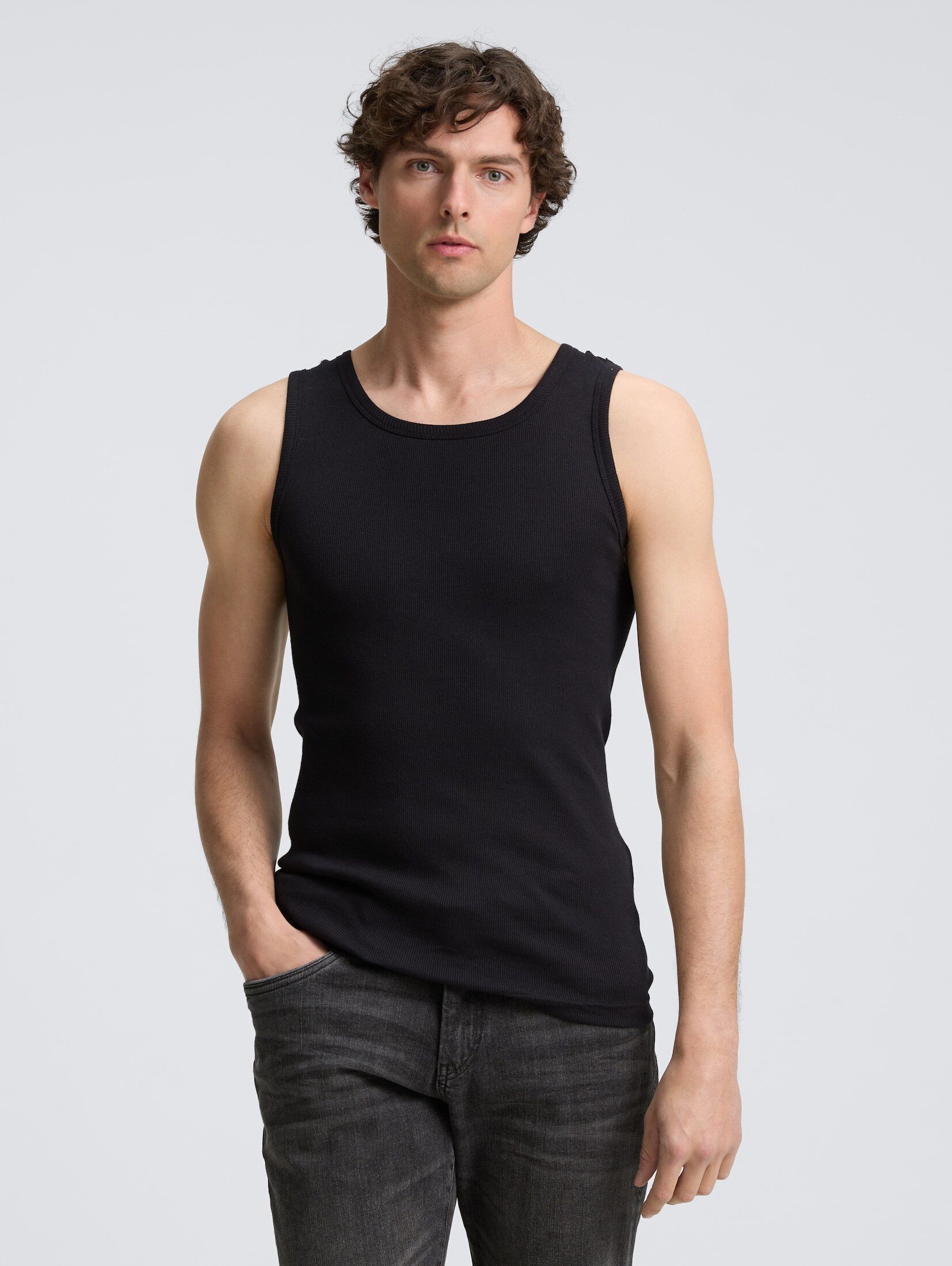 TOM TAILOR Tanktop "Montana", (2er Pack), Rundhalsausschnitt, slim fit, bas günstig online kaufen