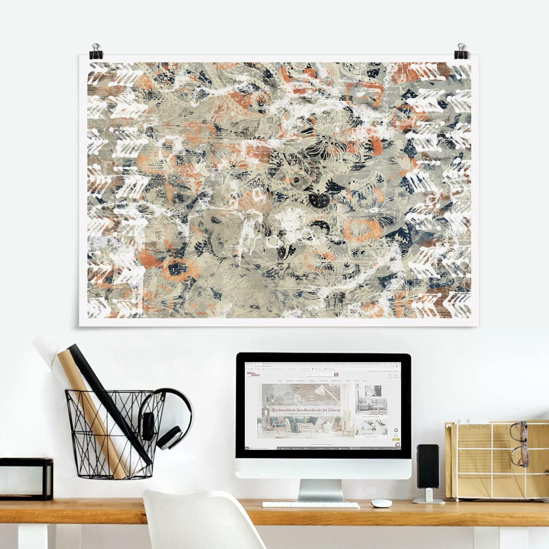 Poster Terracotta Collage II günstig online kaufen