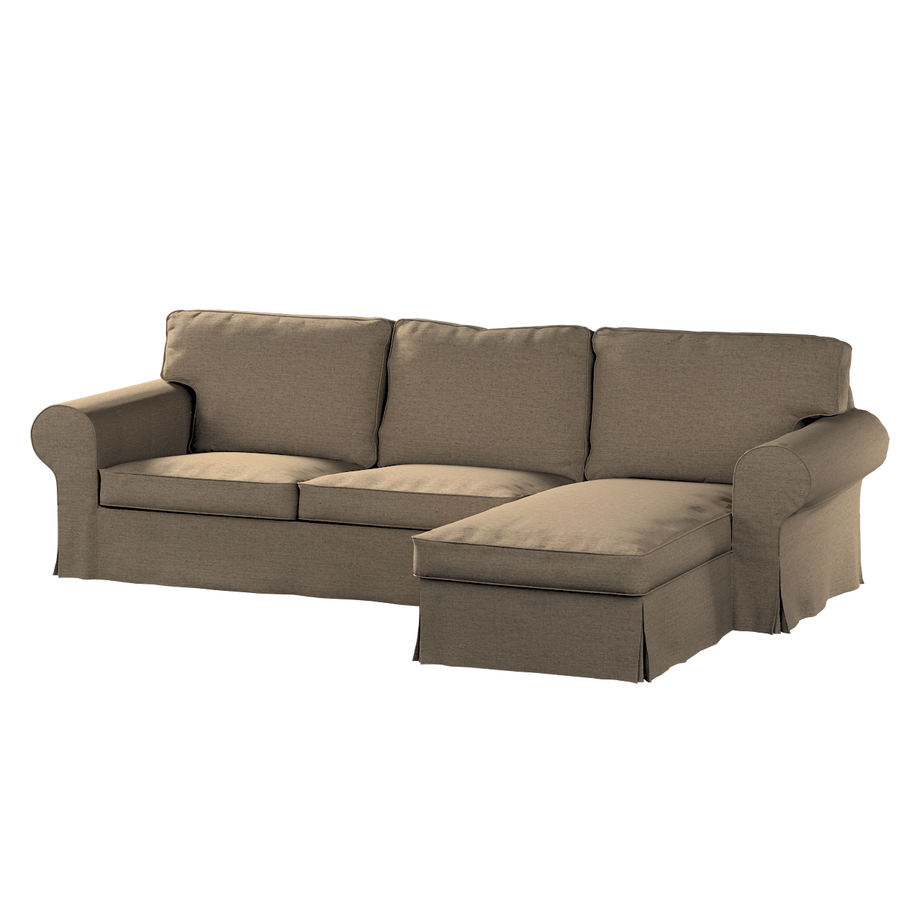 Bezug für Ektorp 2-Sitzer Sofa mit Recamiere, beige, Ektorp 2-Sitzer Sofabe günstig online kaufen