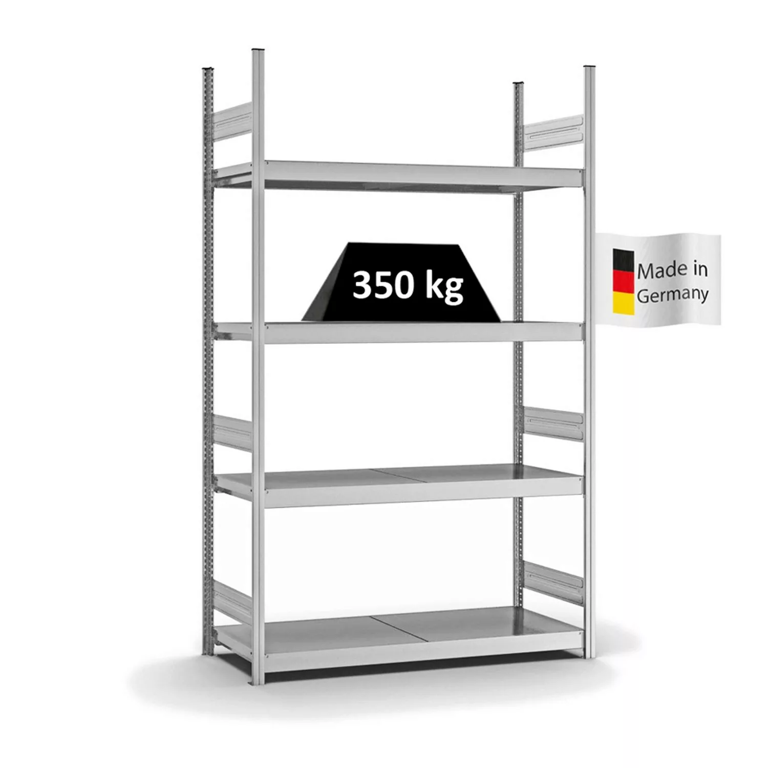 PROREGAL Weitspannregal Stecksystem T-Profil Grundregal HxBxT 250x150x50 cm günstig online kaufen