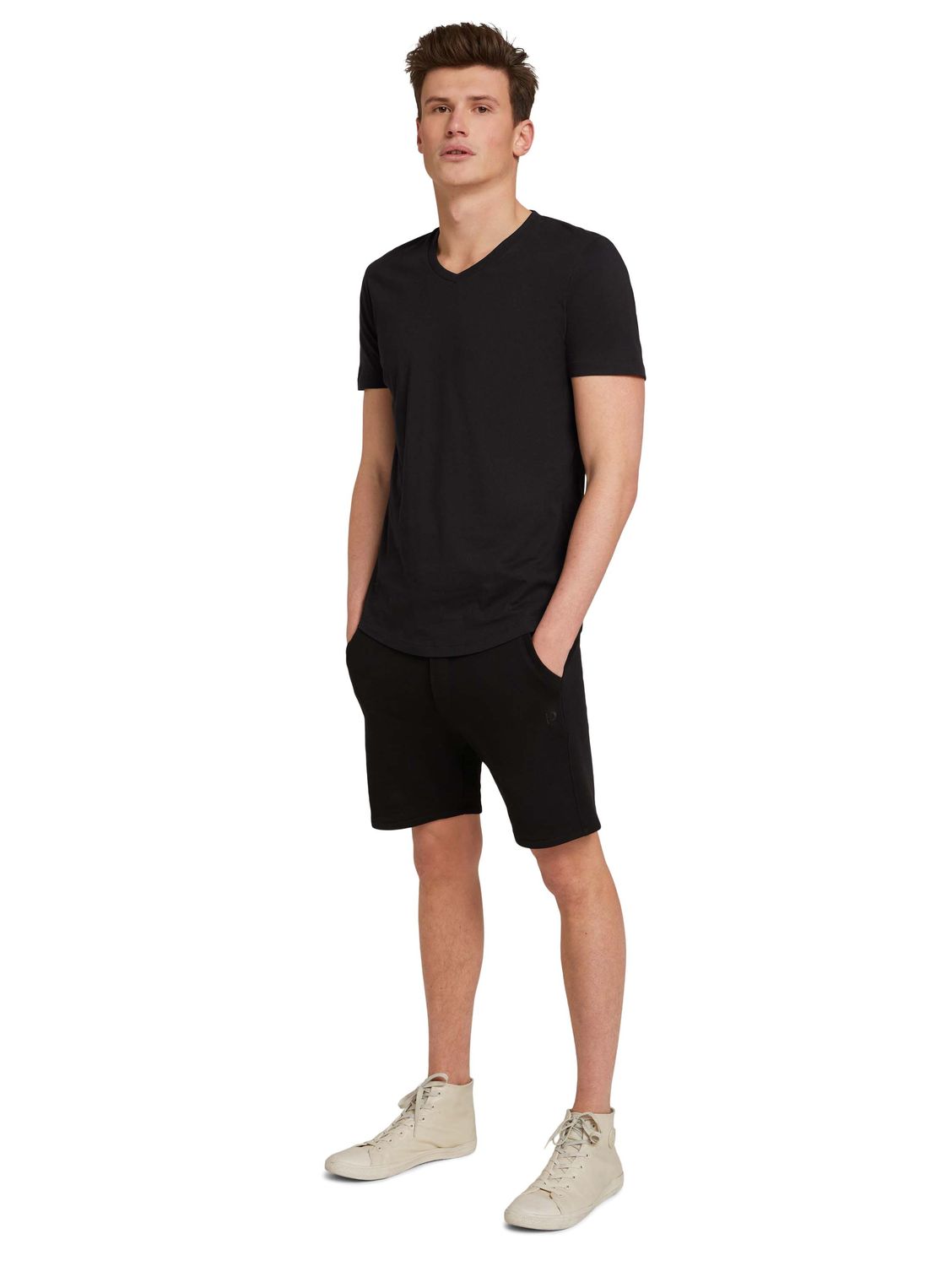 Tom Tailor Denim Herren T-Shirt V-NECK Regular Fit günstig online kaufen
