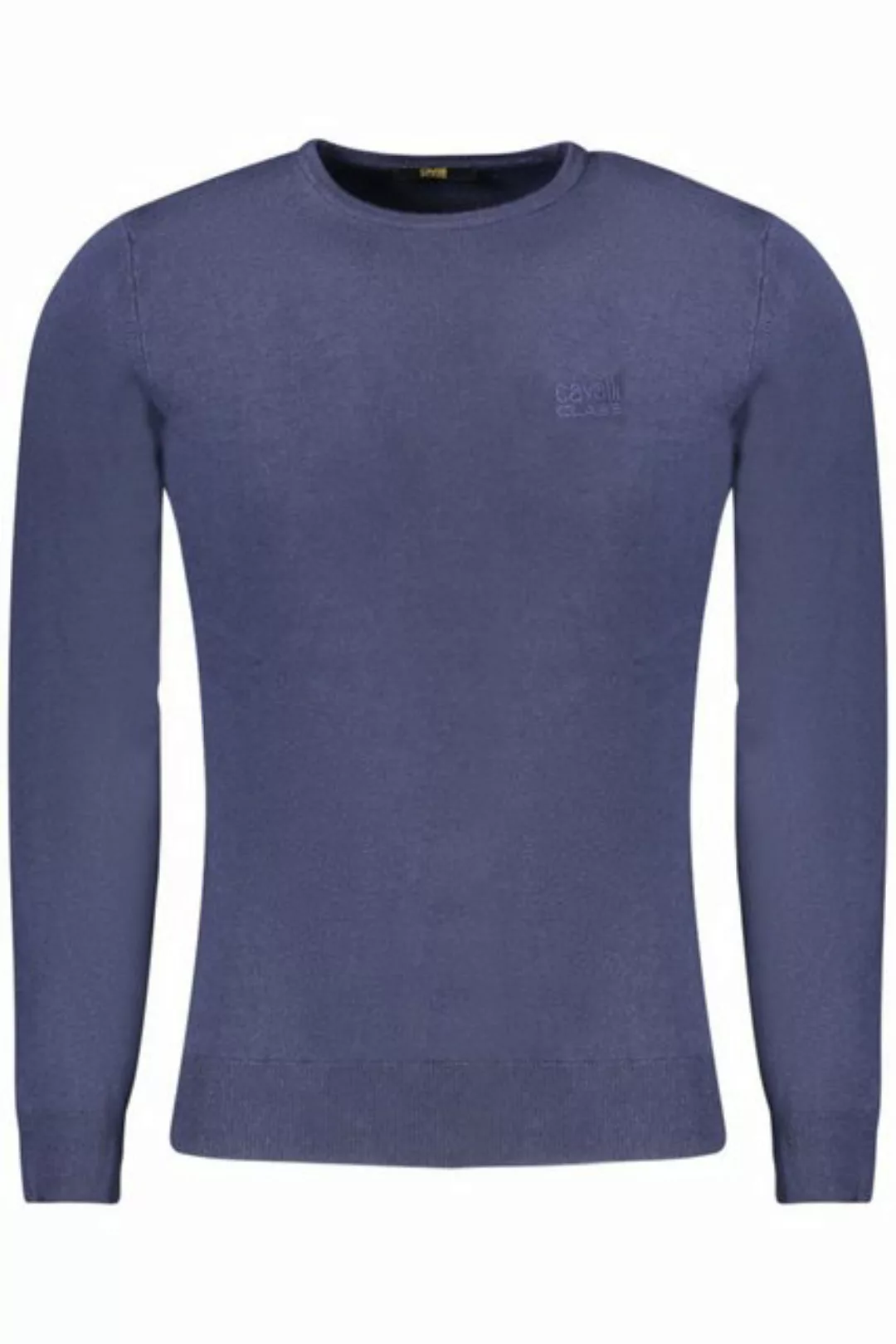 Cavalli Class Strickpullover Elegantes Herrenpullover Blau mit Rundhals und günstig online kaufen