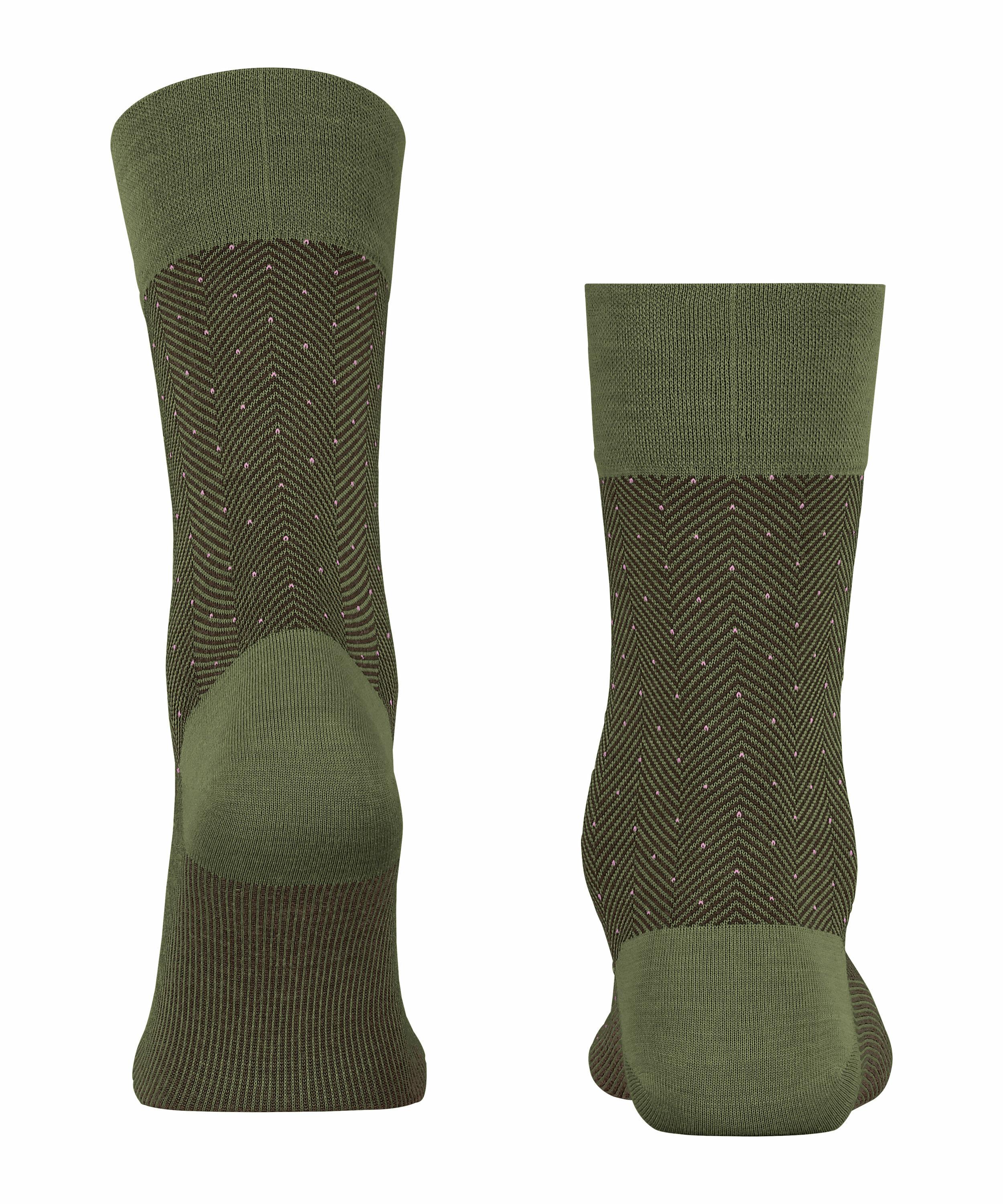 FALKE Sensitive Herringbone Herren Socken, 45-46, Grün, AnderesMuster, Schu günstig online kaufen