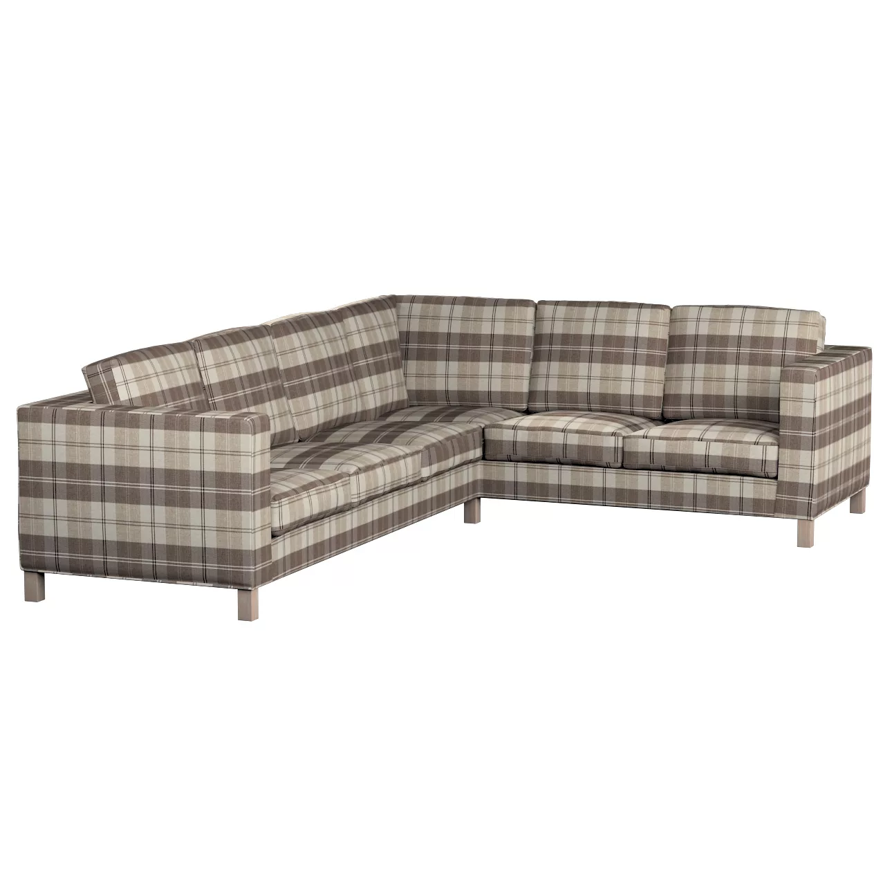 Bezug für Karlanda Sofa Ecke links, braun-beige, 36cm x 30cm x 50cm, Edinbu günstig online kaufen