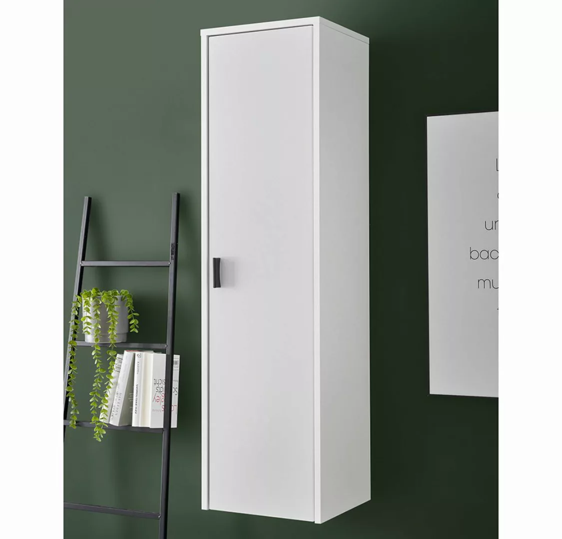 Lomadox Stauraumschrank HUNTER-61 weiß matt Wandschrank Schrank Tür 32,9x12 günstig online kaufen
