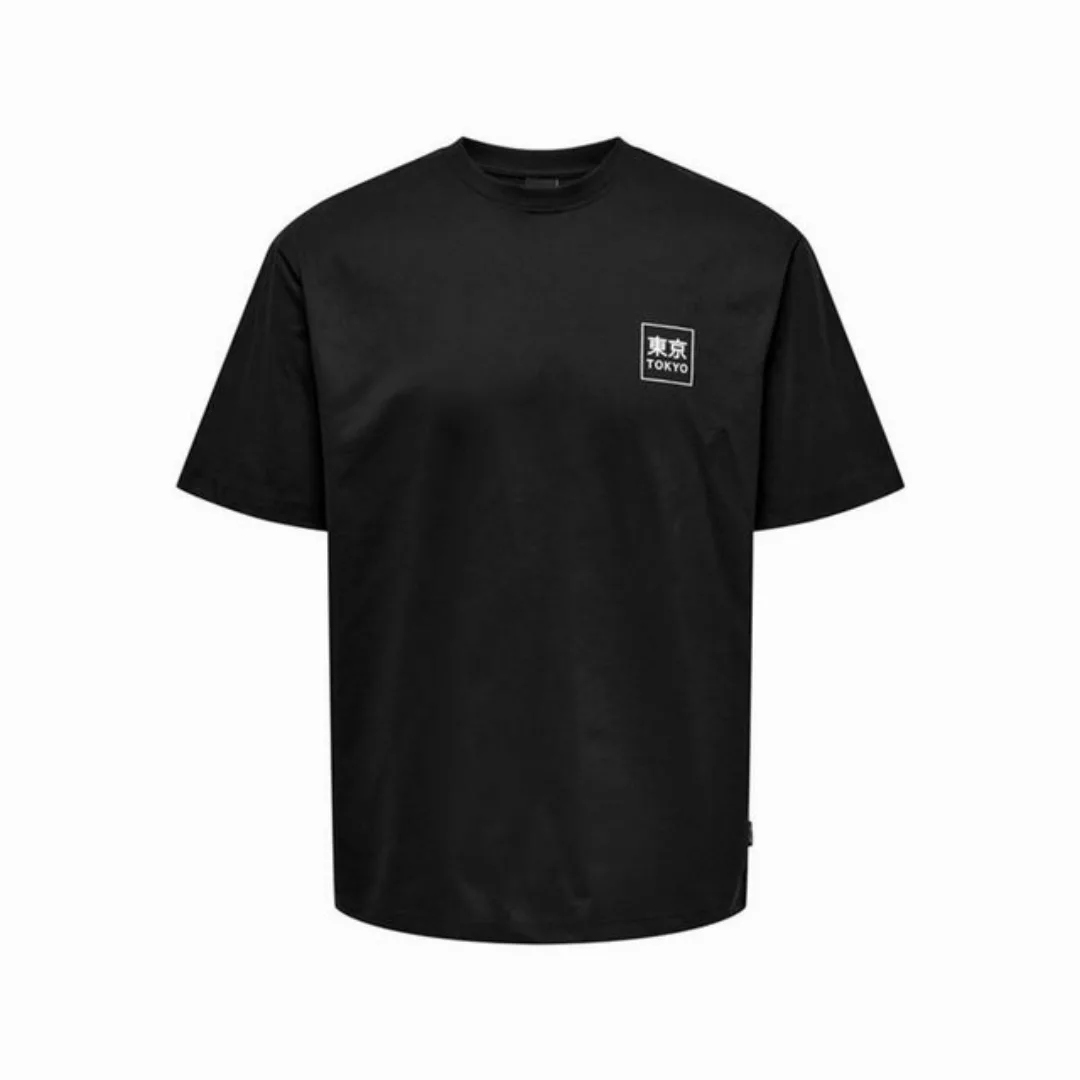 ONLY & SONS T-Shirt Herren Kurzarm-T-Shirt Only & Sons Onskace Rlx Schwarz günstig online kaufen