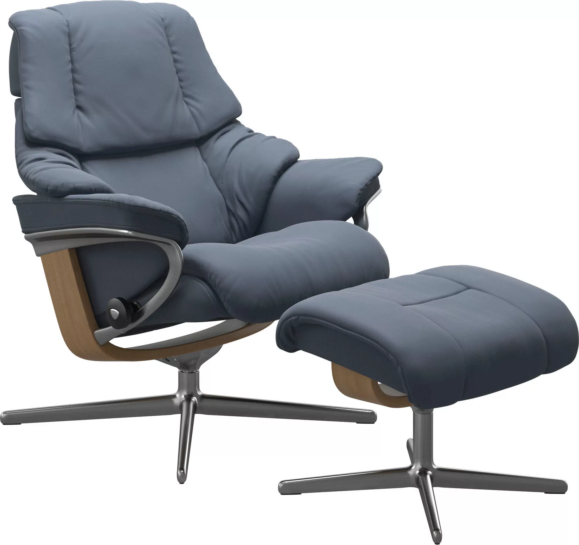 Stressless Fußhocker "Reno", mit Cross Base, Größe S, M & L, Holzakzent Eic günstig online kaufen