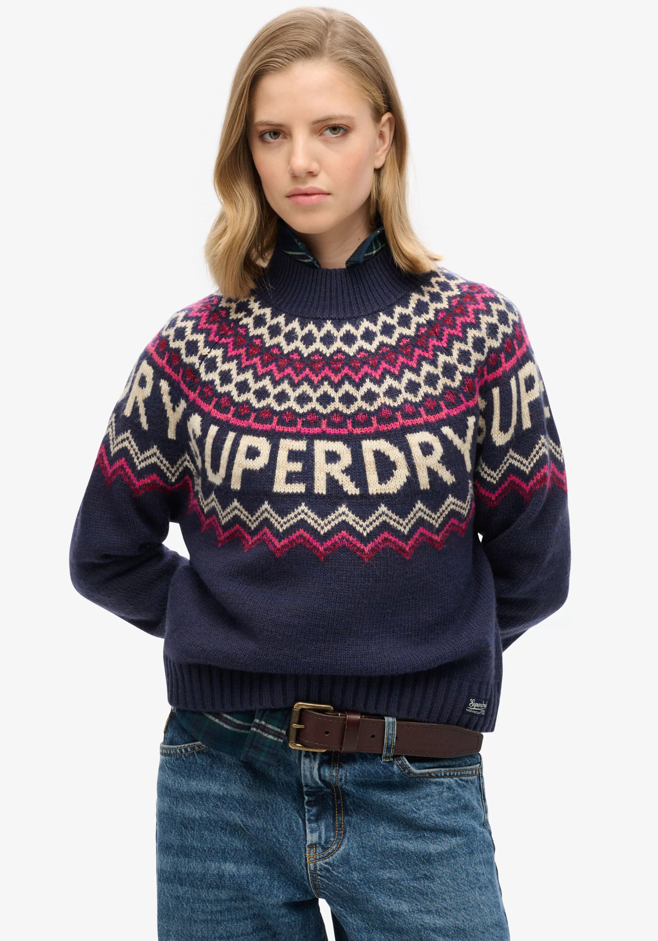 Superdry Strickpullover "FAIRISLE BRANDED JUMPER" günstig online kaufen