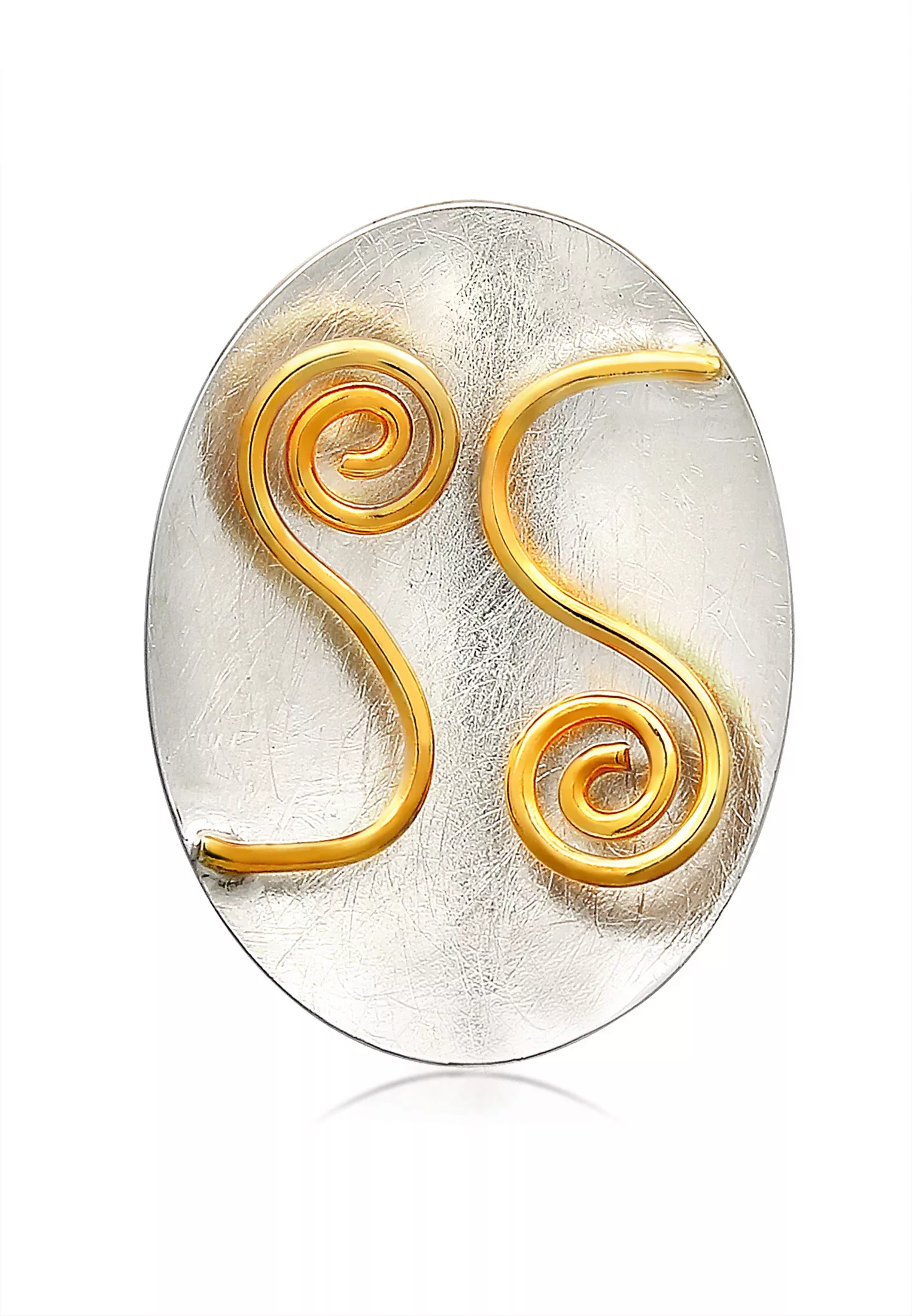 Nenalina Kettenanhänger "Schmuckanhänger Ornament Oval Bi-Color 925 Silber" günstig online kaufen