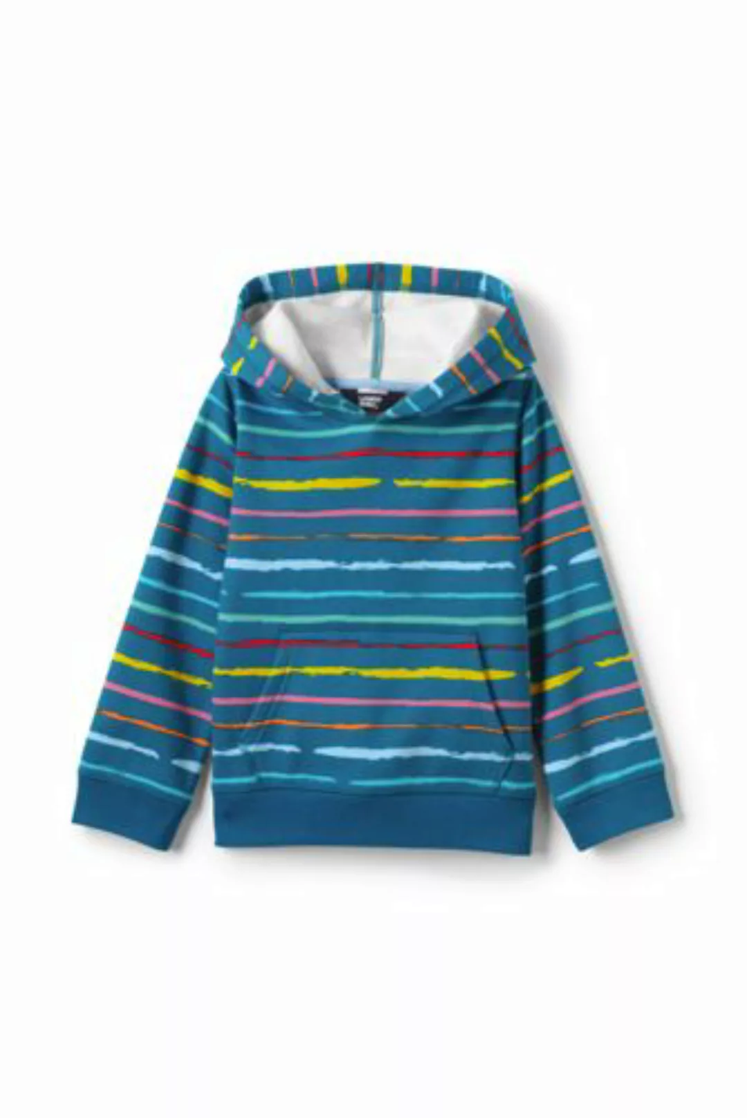Sweatshirt-Hoodie, Größe: 122/128, Blau, Polyester, by Lands' End, Petrol P günstig online kaufen