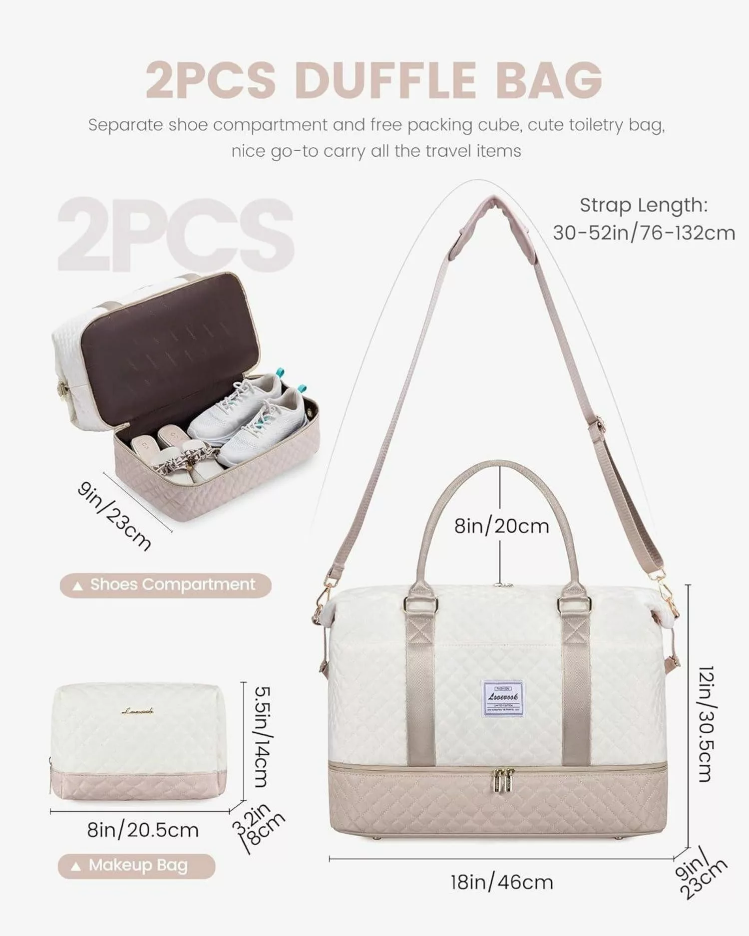 LuxusKollektion Weekender Reisetasche Damen Sporttasche mit günstig online kaufen