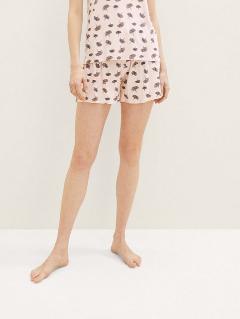 TOM TAILOR Schlafshorts Pyjamashort Blätterdruck günstig online kaufen