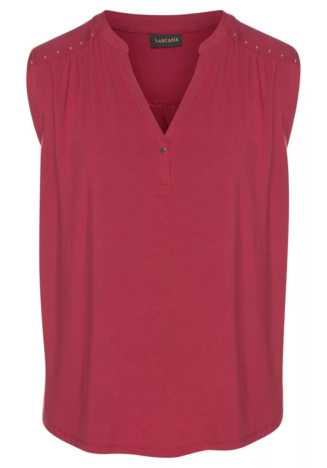 LASCANA Tanktop mit silberfarbenen Nietendetails, lockeres günstig online kaufen
