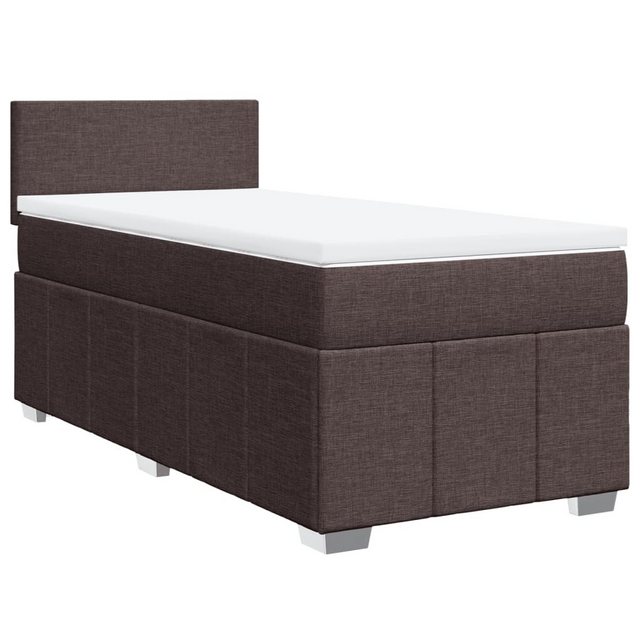 vidaXL Bett Boxspringbett mit Matratze Dunkelbraun 80x200 cm Stoff günstig online kaufen