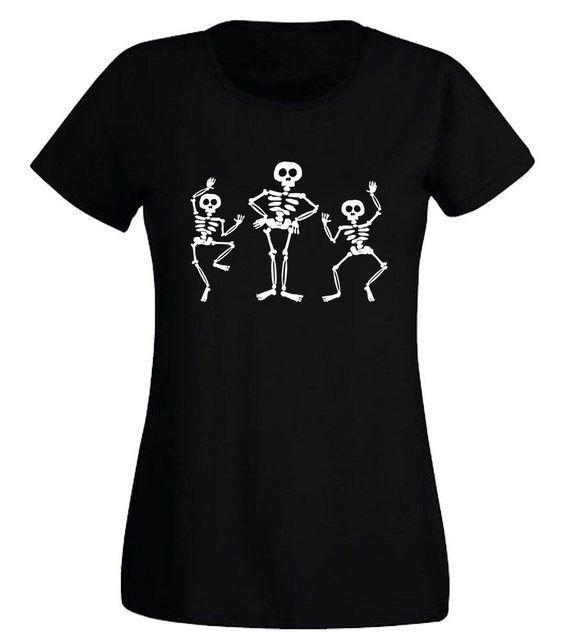 G-graphics T-Shirt Damen T-Shirt - Tanzende Skelette Slim-fit-Shirt, mit Fr günstig online kaufen