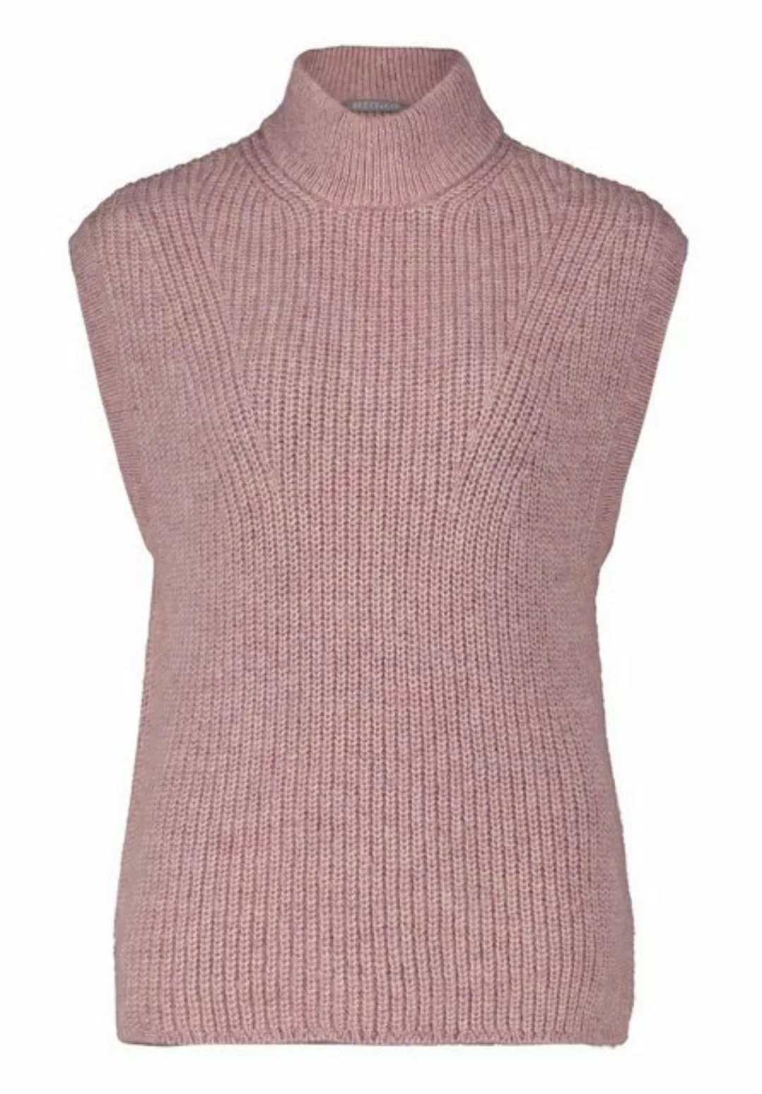 Betty&Co Sweatshirt Strickpullover Lang ohne Arm, Lilac Melange günstig online kaufen