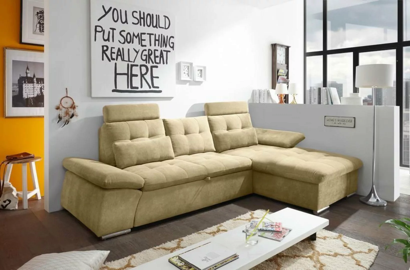 ED EXCITING DESIGN Ecksofa, Nalo Ecksofa 268x170 cm Couch Eckcouch Sofa San günstig online kaufen