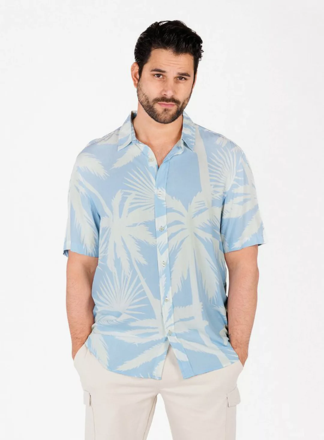 Key Largo Kurzarmhemd MSH PALMS 1/2 patterned (1-tlg) günstig online kaufen