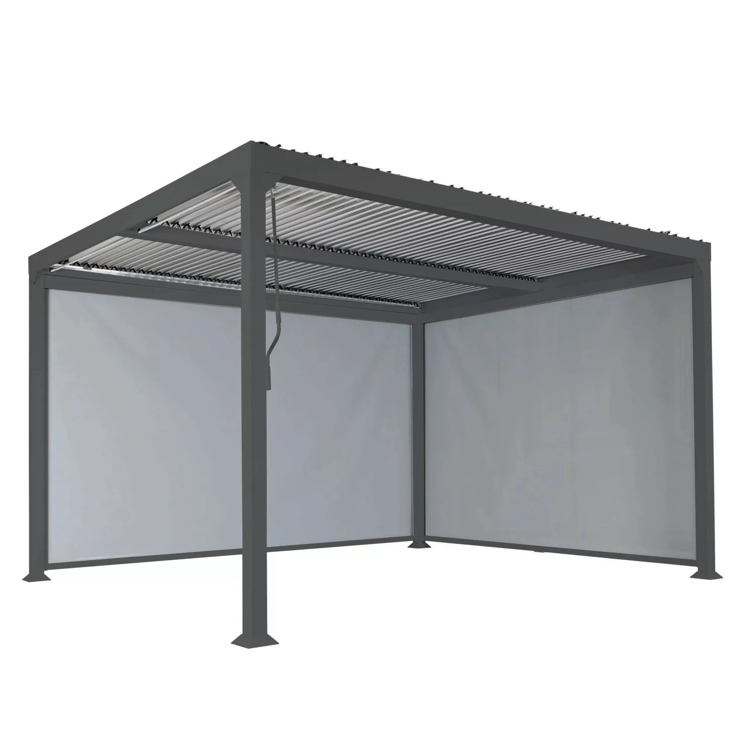 MCW Alu Pergola L41 mit 2x Seitenwand Anthrazit 3x3,7m günstig online kaufen