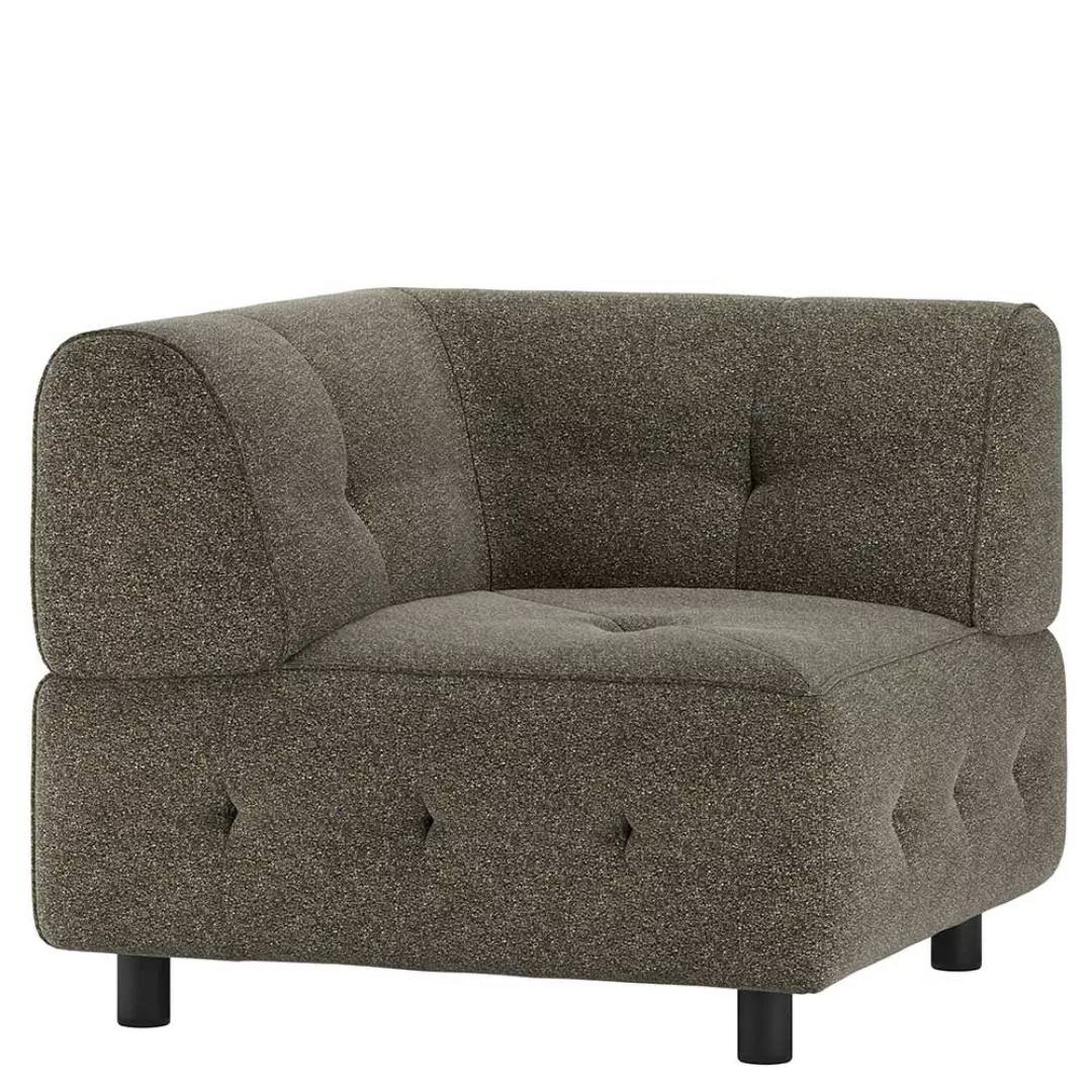 Modular Eckelement Sofa in Blassgrün-Graugrün meliert Strukturstoff günstig online kaufen
