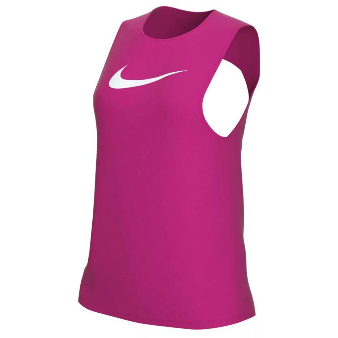 Nike Pro Open Back Ärmelloses T-shirt L Fireberry / White günstig online kaufen