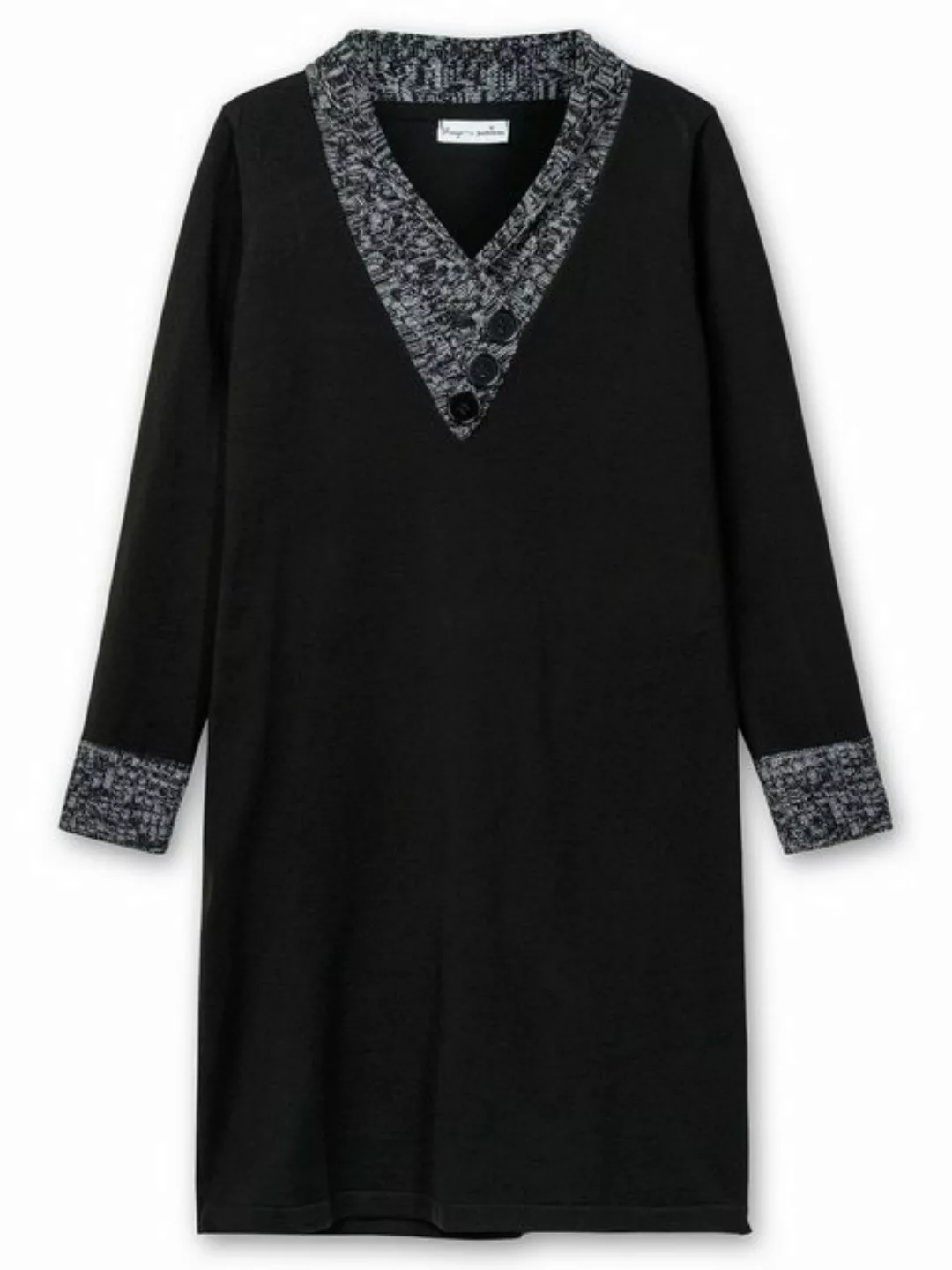 sheego by Joe Browns Strickkleid "Große Größen", mit Schalkragen und Kontra günstig online kaufen