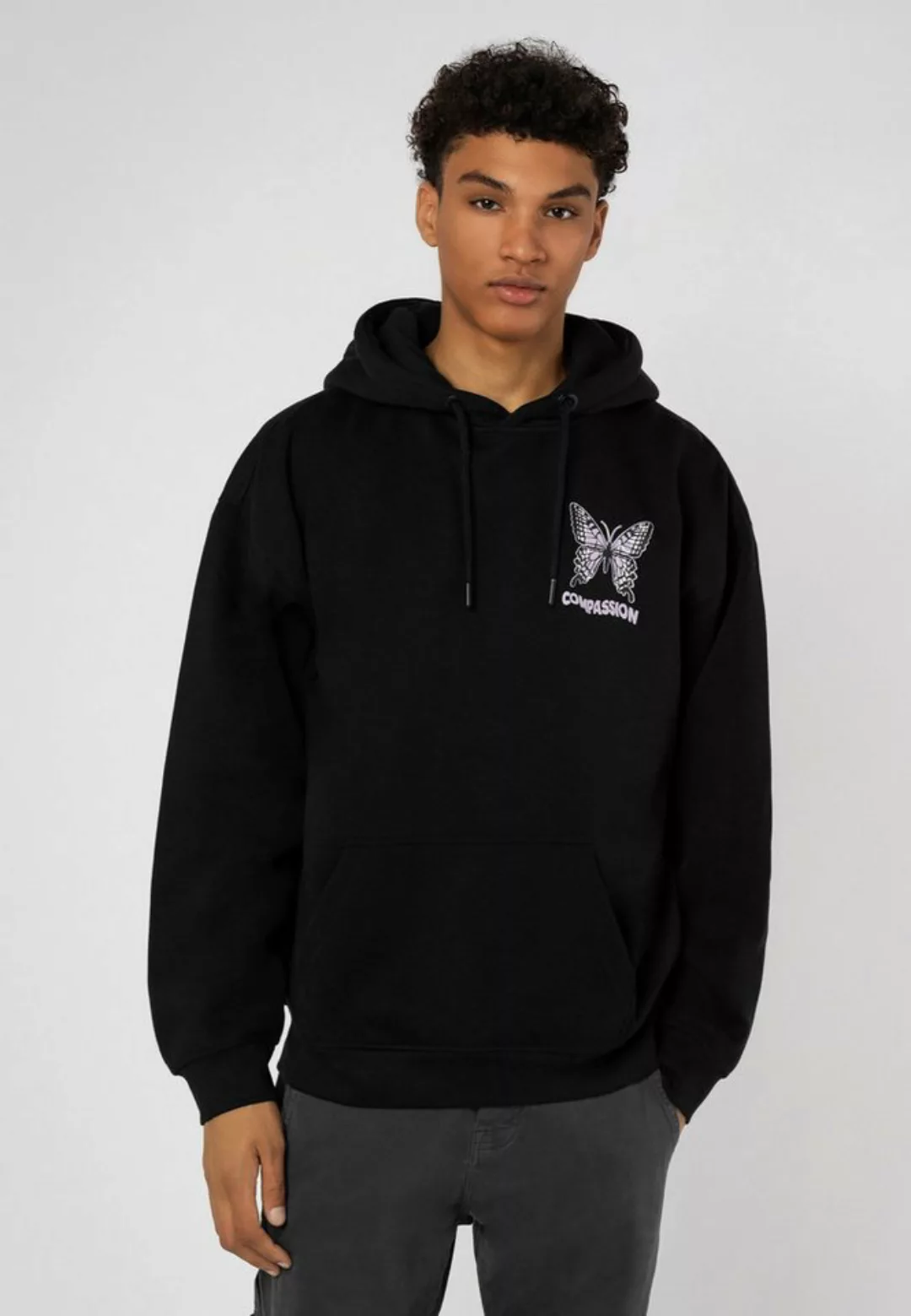 SUBLEVEL Hoodie Sweathoodie Schmetterling günstig online kaufen