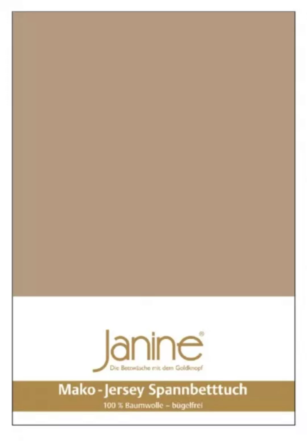 Janine Janine Spannbetttuch Mako-Feinjersey 5007 nougat (37) Größe:  200x20 günstig online kaufen