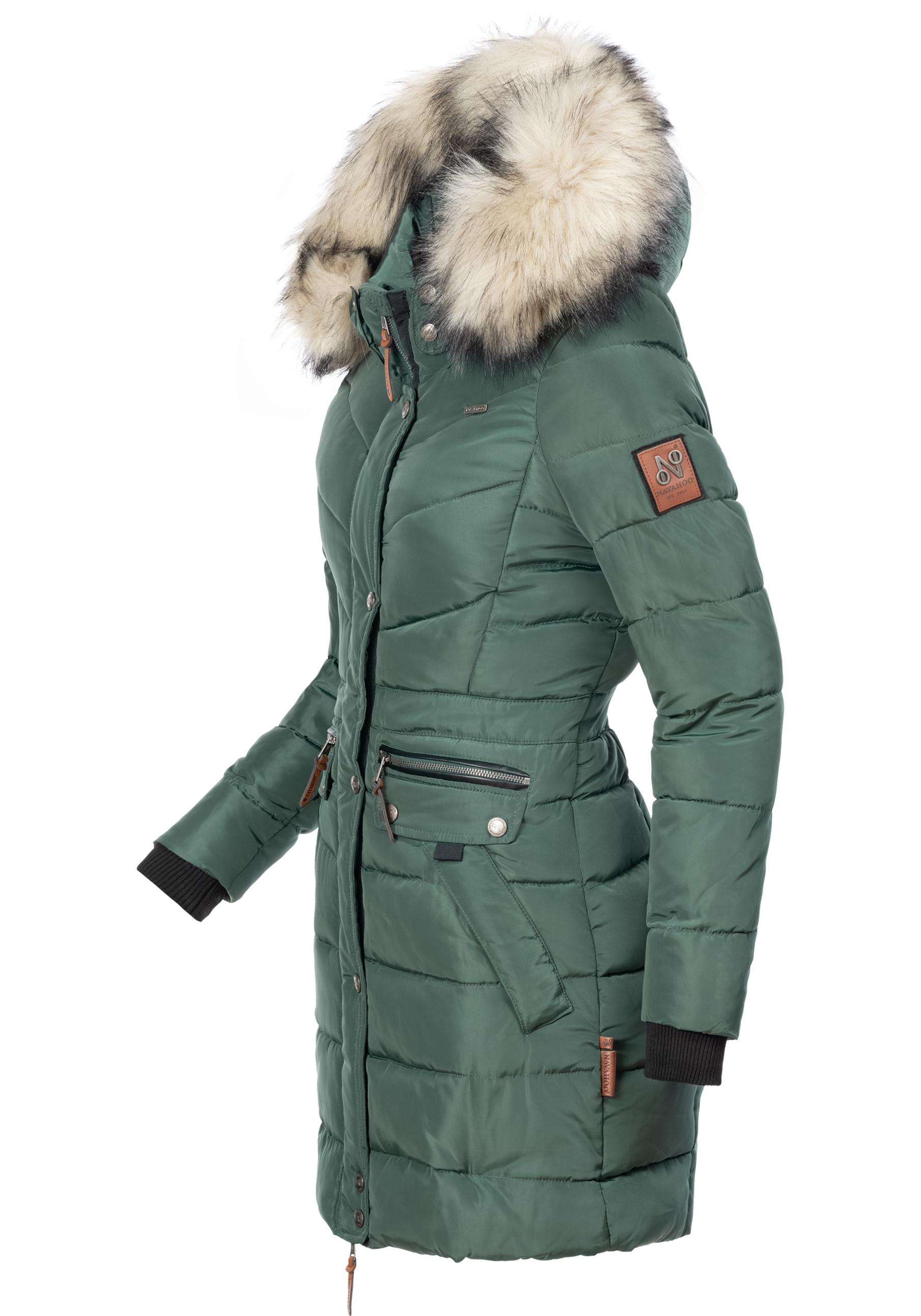 Navahoo Steppmantel "Paula", stylischer Winter Parka m. edlem Fellimitat günstig online kaufen