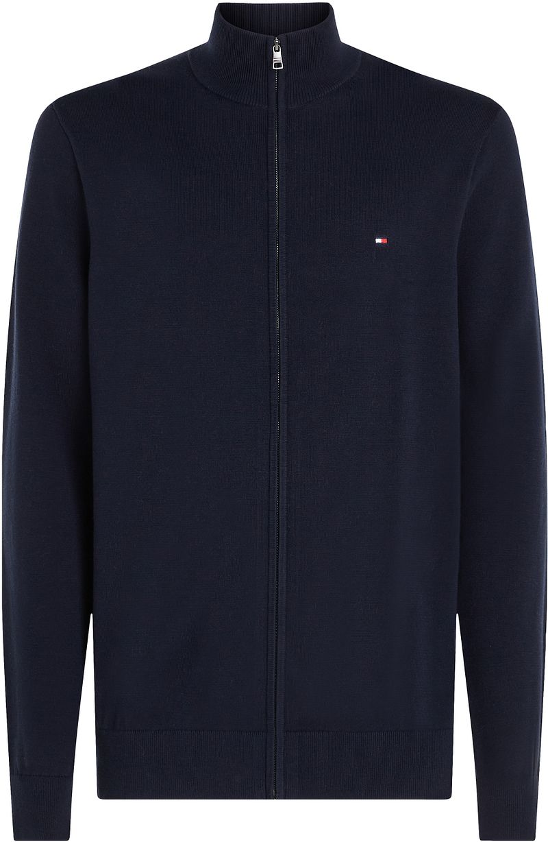 Tommy Hilfiger Strickjacke Zip Navy - Größe XL günstig online kaufen