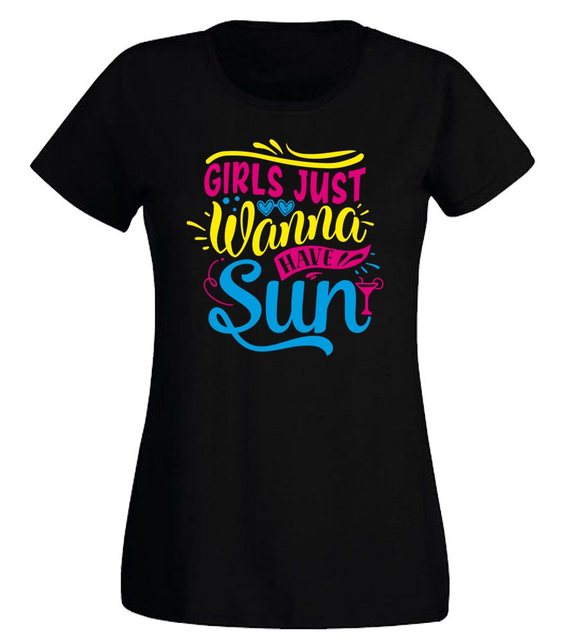 G-graphics T-Shirt Damen T-Shirt - Girls just wanna have Sun Slim-fit-Shirt günstig online kaufen