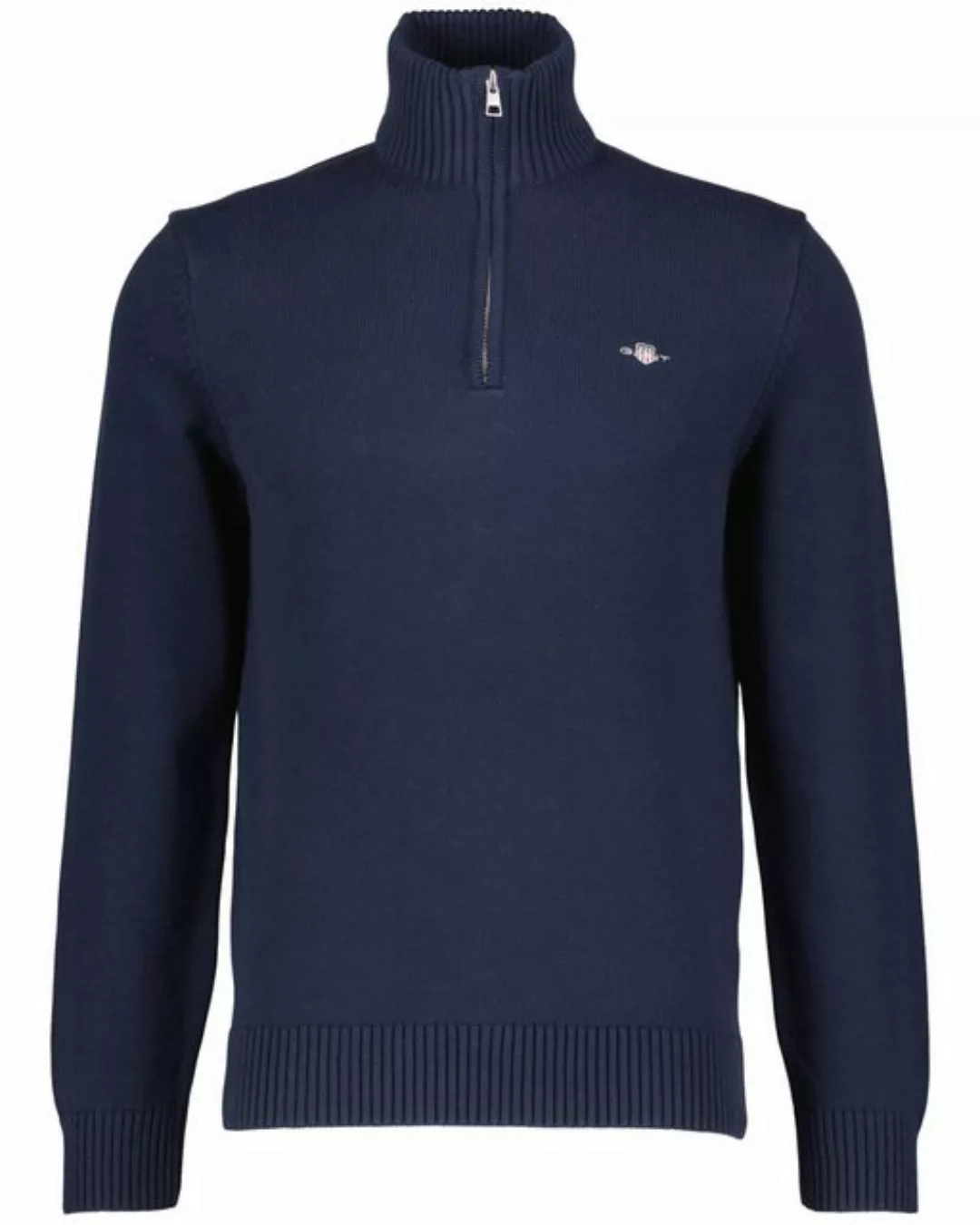 Gant Troyer CASUAL COTTON HALF ZIP mit grafischer Logostickerei auf der Bru günstig online kaufen