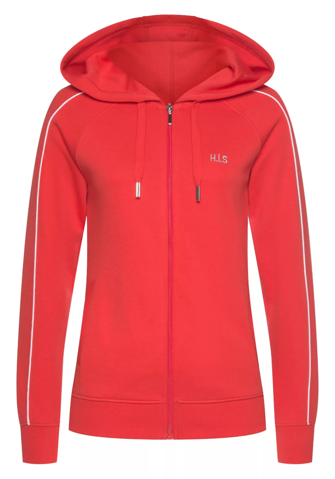 H.I.S Kapuzensweatjacke, mit Piping an den Ärmeln, Loungeanzug günstig online kaufen