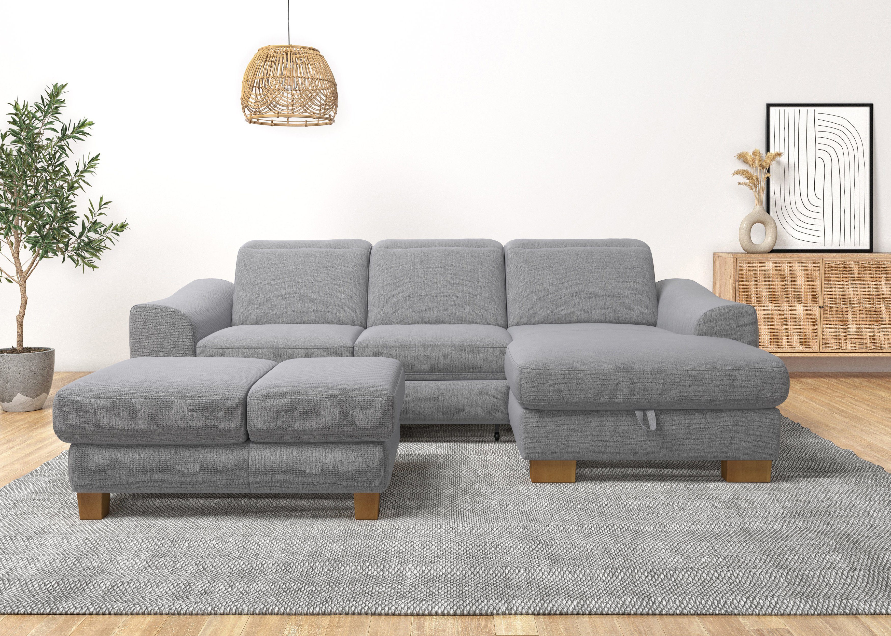 Home affaire Ecksofa "Dundee L-Form", wahlweise mit Kopfteilverstellung und günstig online kaufen