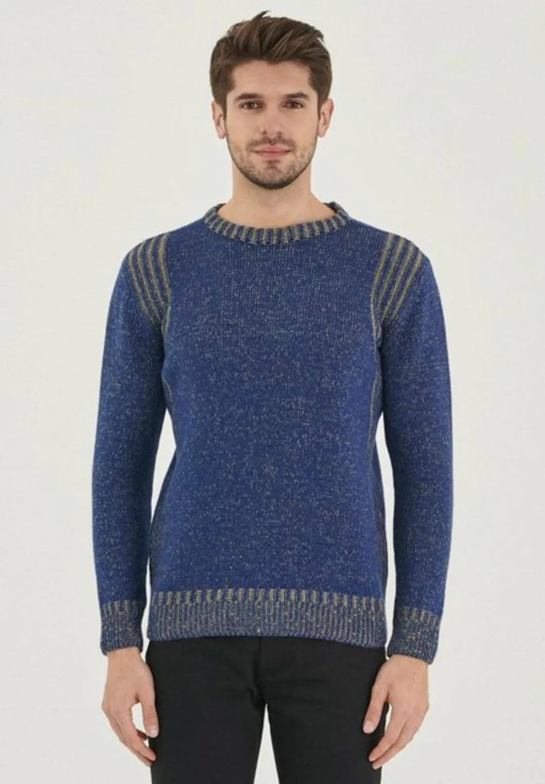 ORGANICATION Sweater Men's Wool Sweater in Navy günstig online kaufen