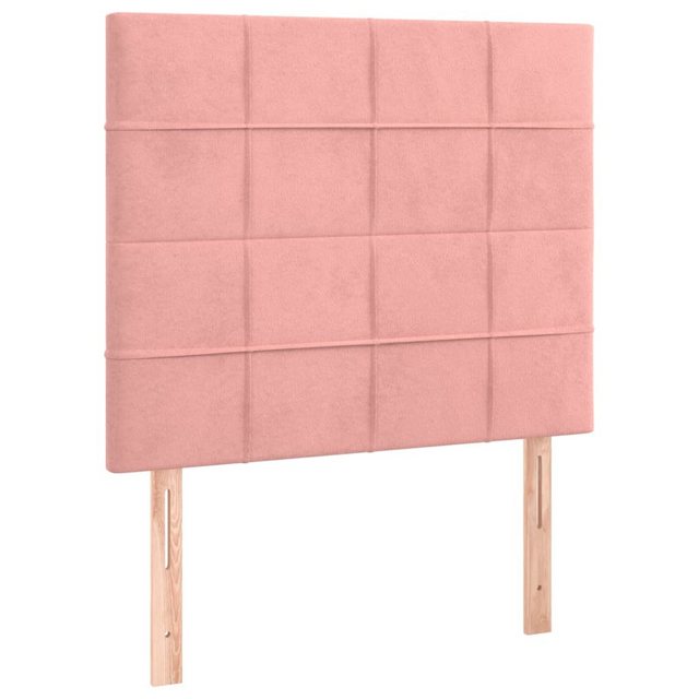 vidaXL Bett, Kopfteile 2 Stk. Rosa 80x5x78/88 cm Samt günstig online kaufen