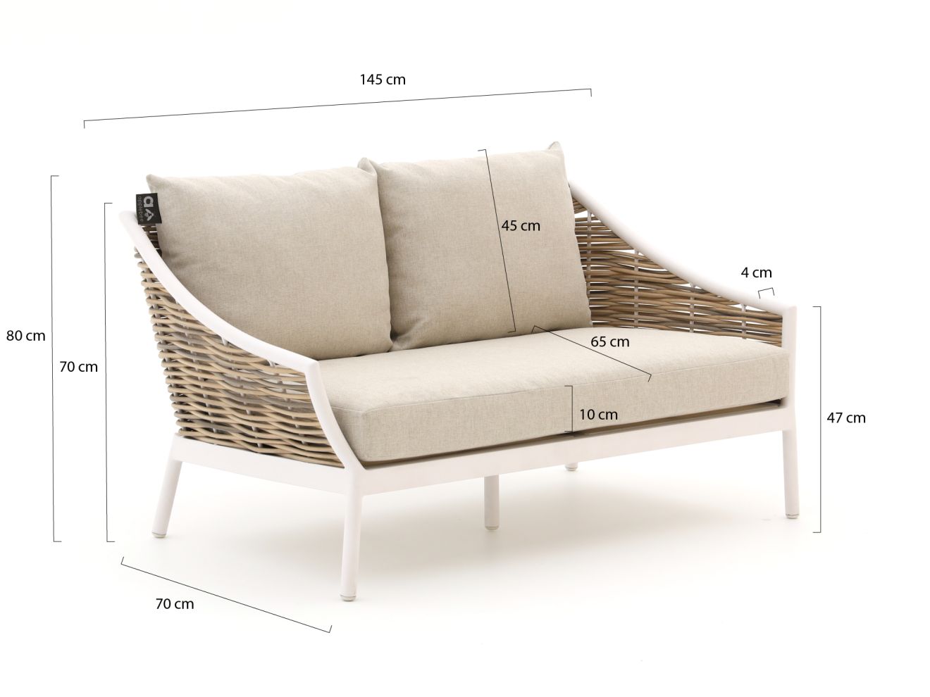 Apple Bee Milou Gartensofa 2-Sitzer 145 cm günstig online kaufen